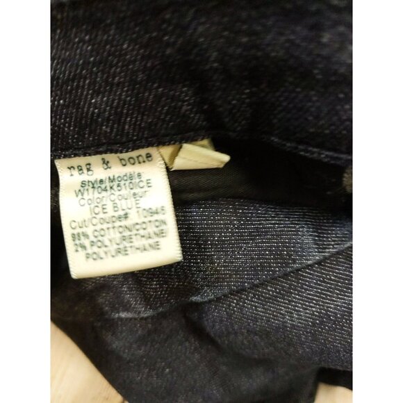 Rag & Bone Women's Jeans Dash Trouser Ice Blue Ankle Dark Wash Denim Stretch 27 - Picture 3 of 10
